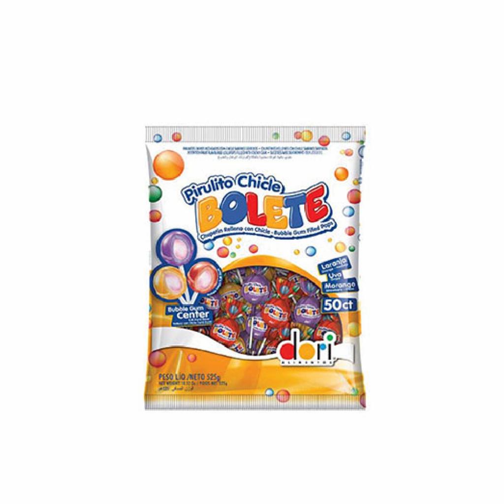 Dori Bolete Pirulito Chiclete Frutas Sortidas 20x1x525g