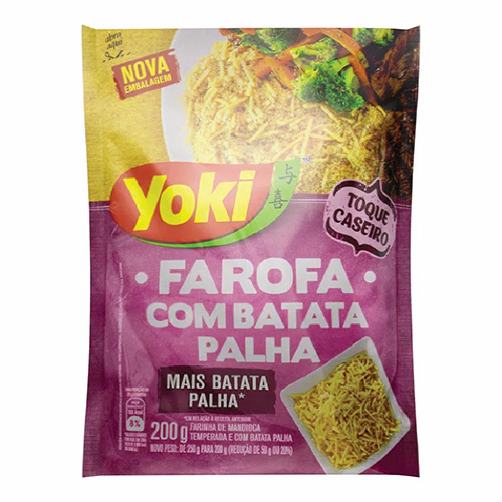 Yoki Farofa Mandioca C/ Batata Palha 12x200g