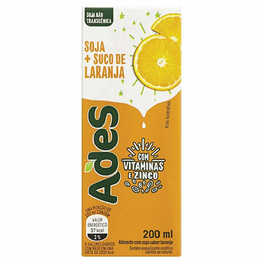 Ades Suco de Soja Pessego 27x200ml