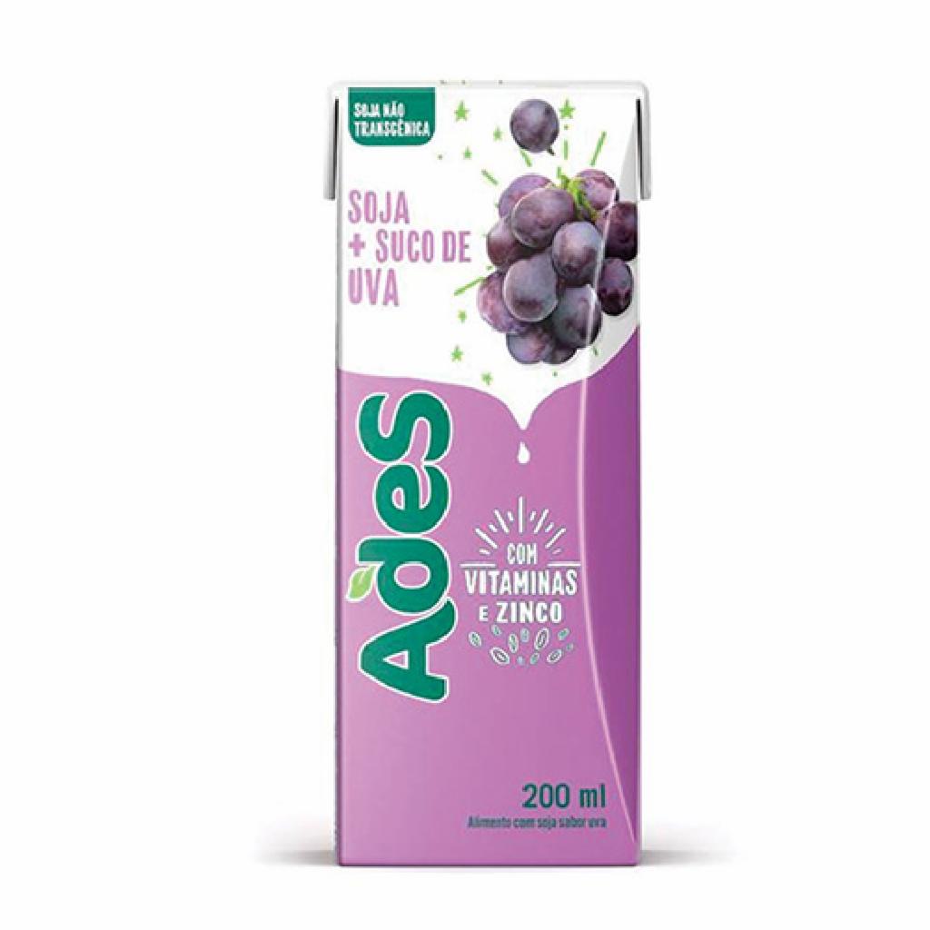 Ades Suco de Soja Uva 27x200ml