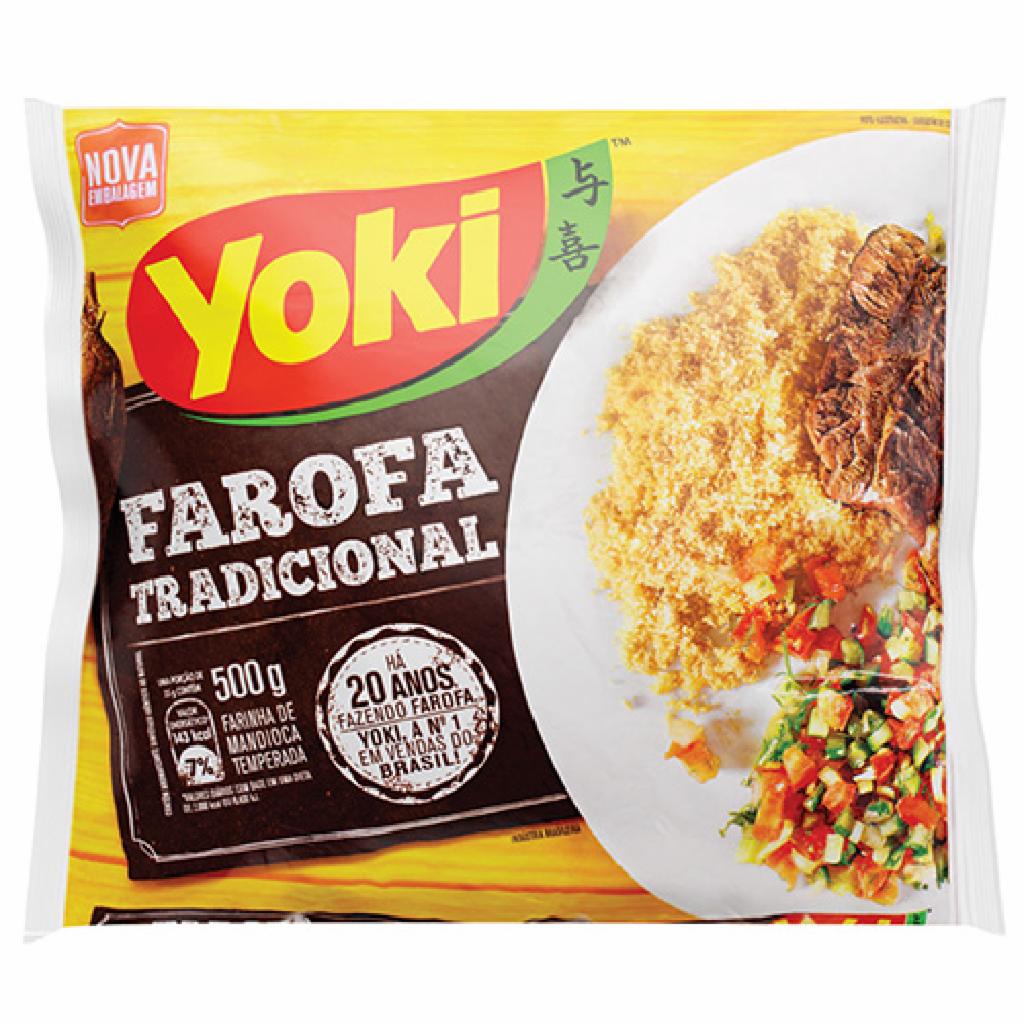 Yoki Farofa Mandioca Temperada 24x500g