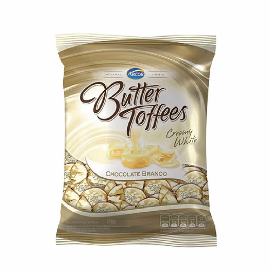 Arcor Butter Toffee Chocolate Branco 30x100g