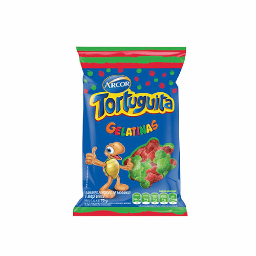 Arcor Tortuguita Bala Gel. Morango/ma�a 28x70g