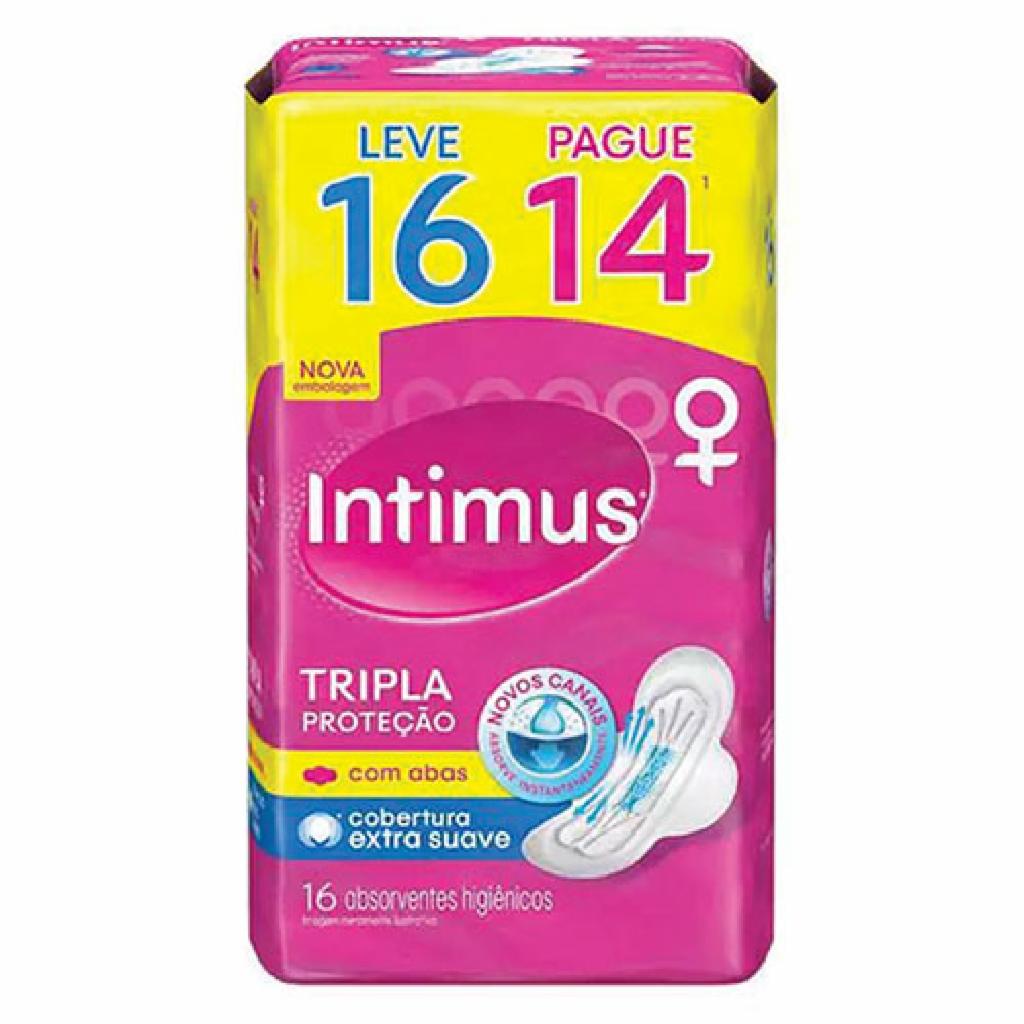 Intimus Gel Absorvente Normal C/abas Suave 3x10x16un