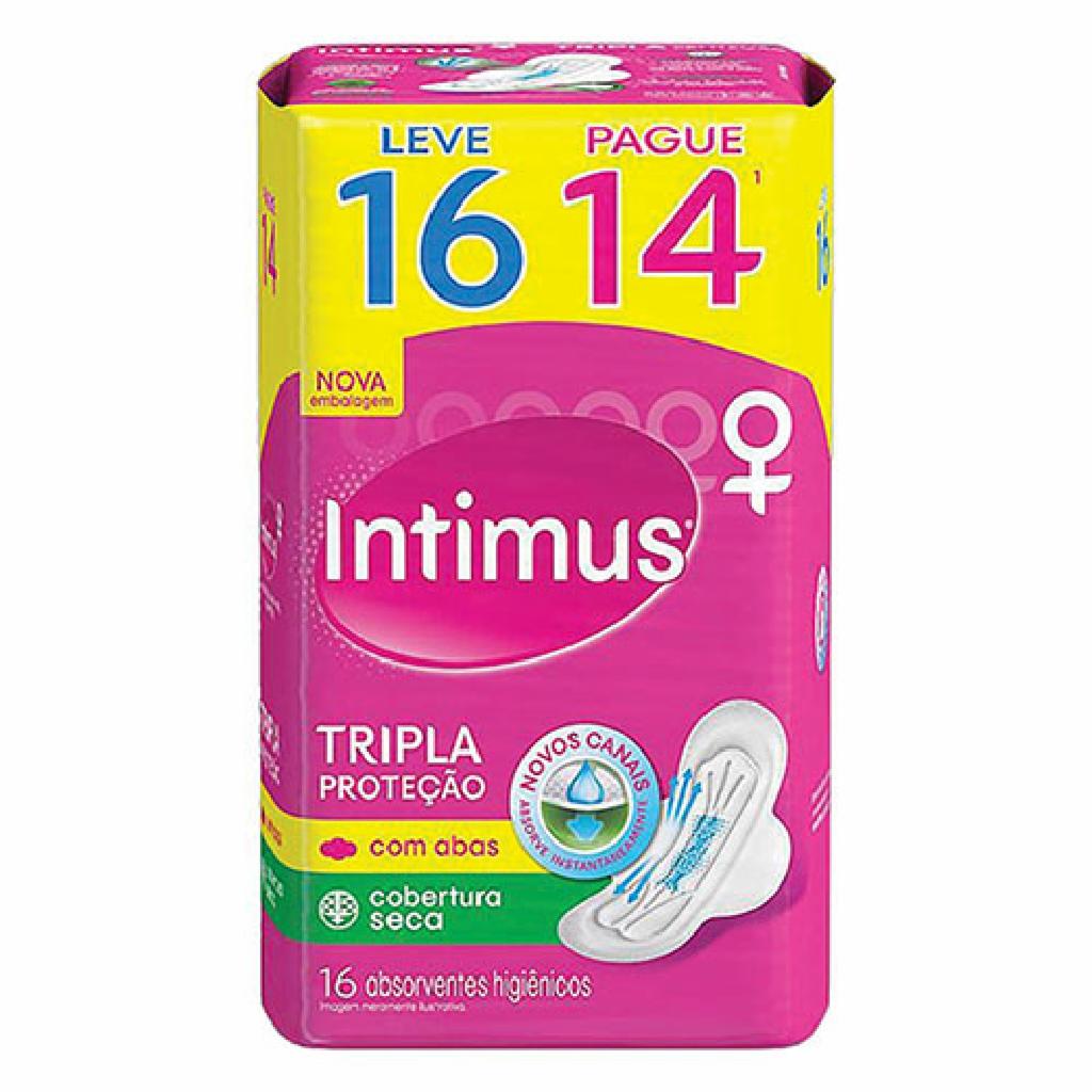 Intimus Gel Absorvente Normal C/abas Seca 3x10x16un