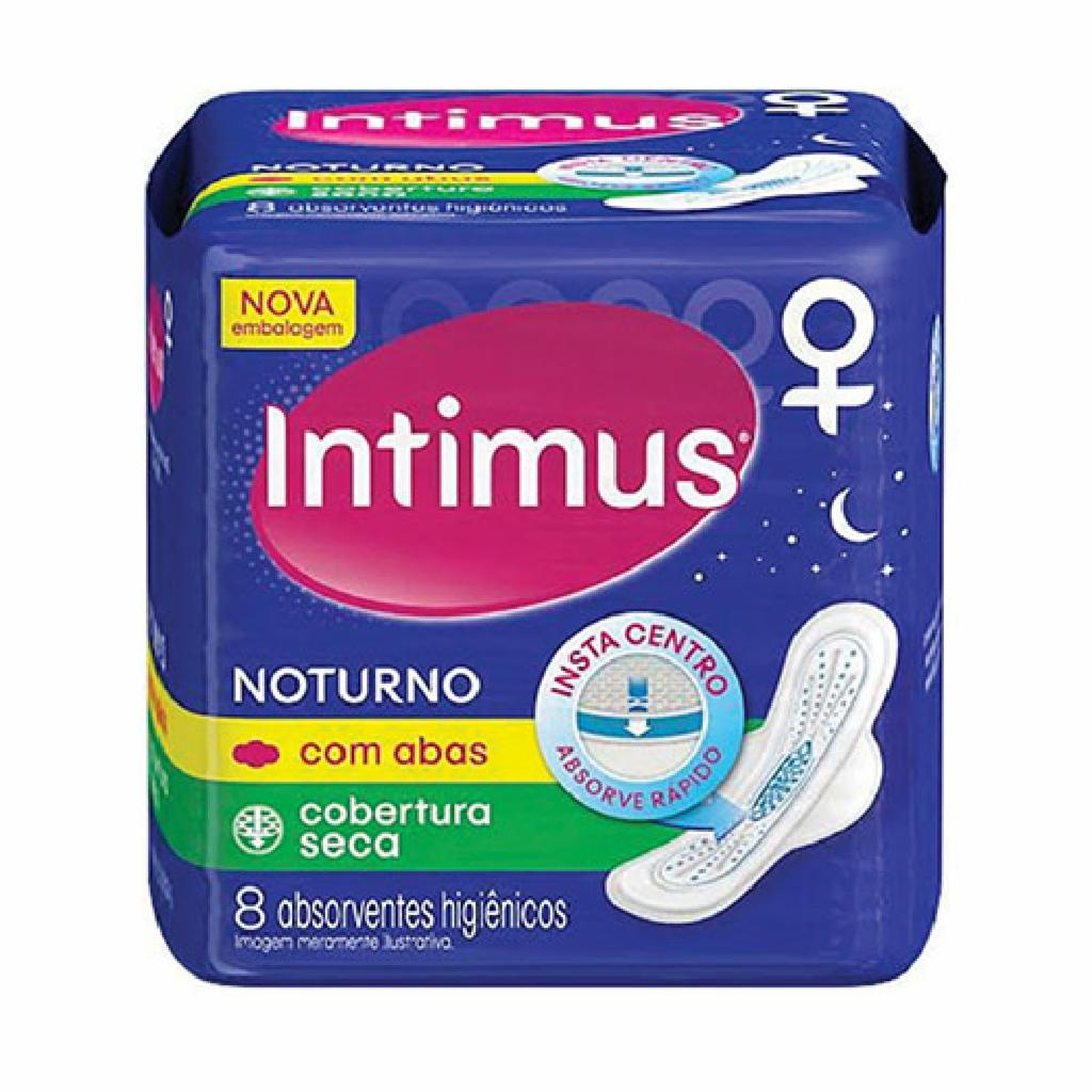 Intimus Gel Absorvente Noturno C/abas Seca 6x10x8un