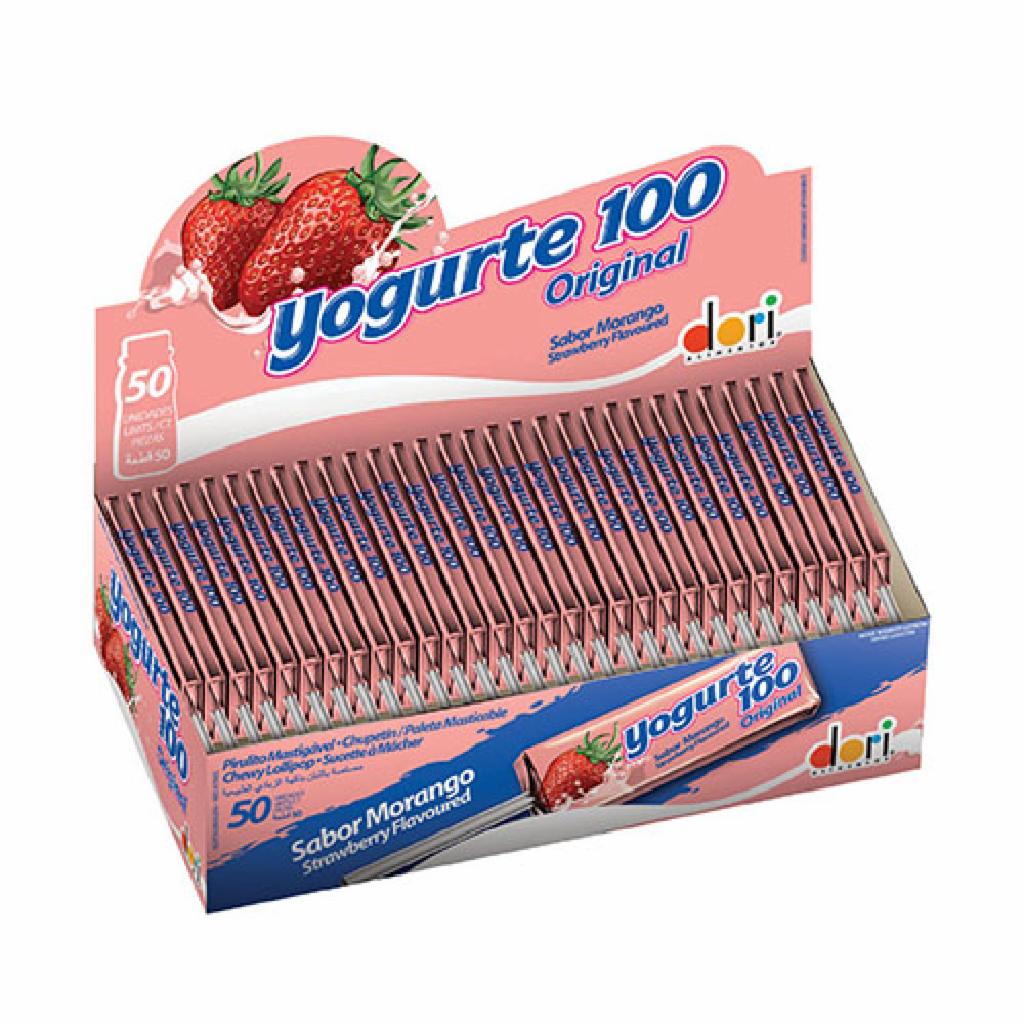 Dori Pirulito Mast. Yogurte 100 Morango 12x1x560g