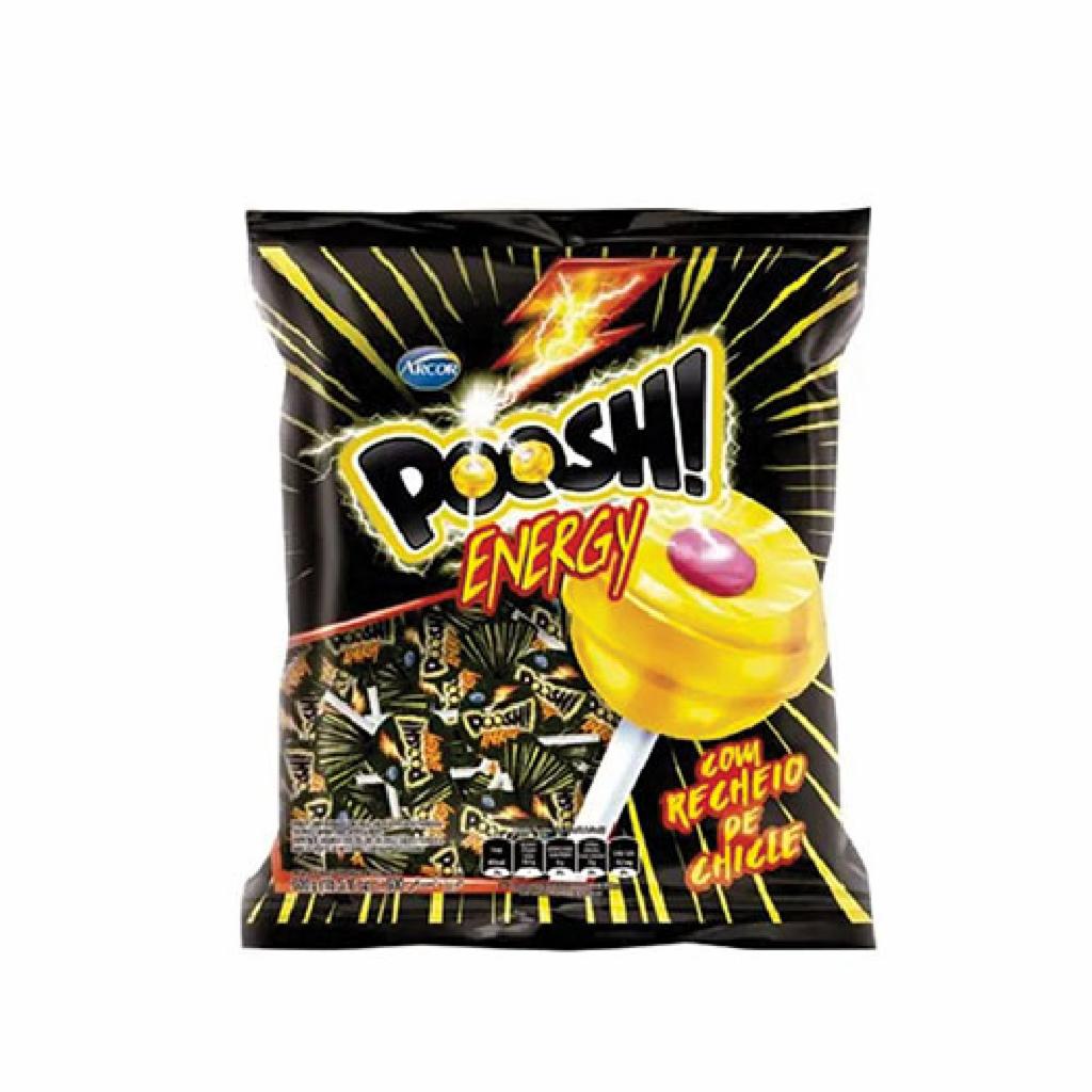 Arcor Poosh Pirulito Chiclete Energy 12x1x50un