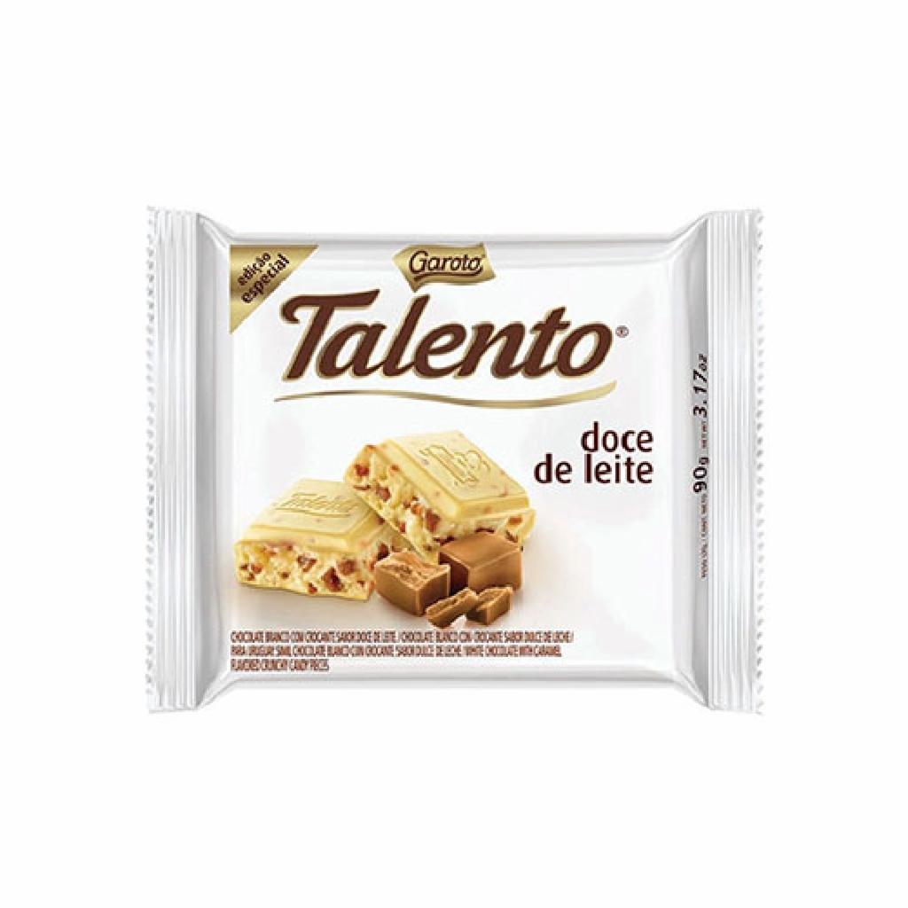 Garoto Choc. Talento Choc. Branco e Doce de Leite 8x12x90g