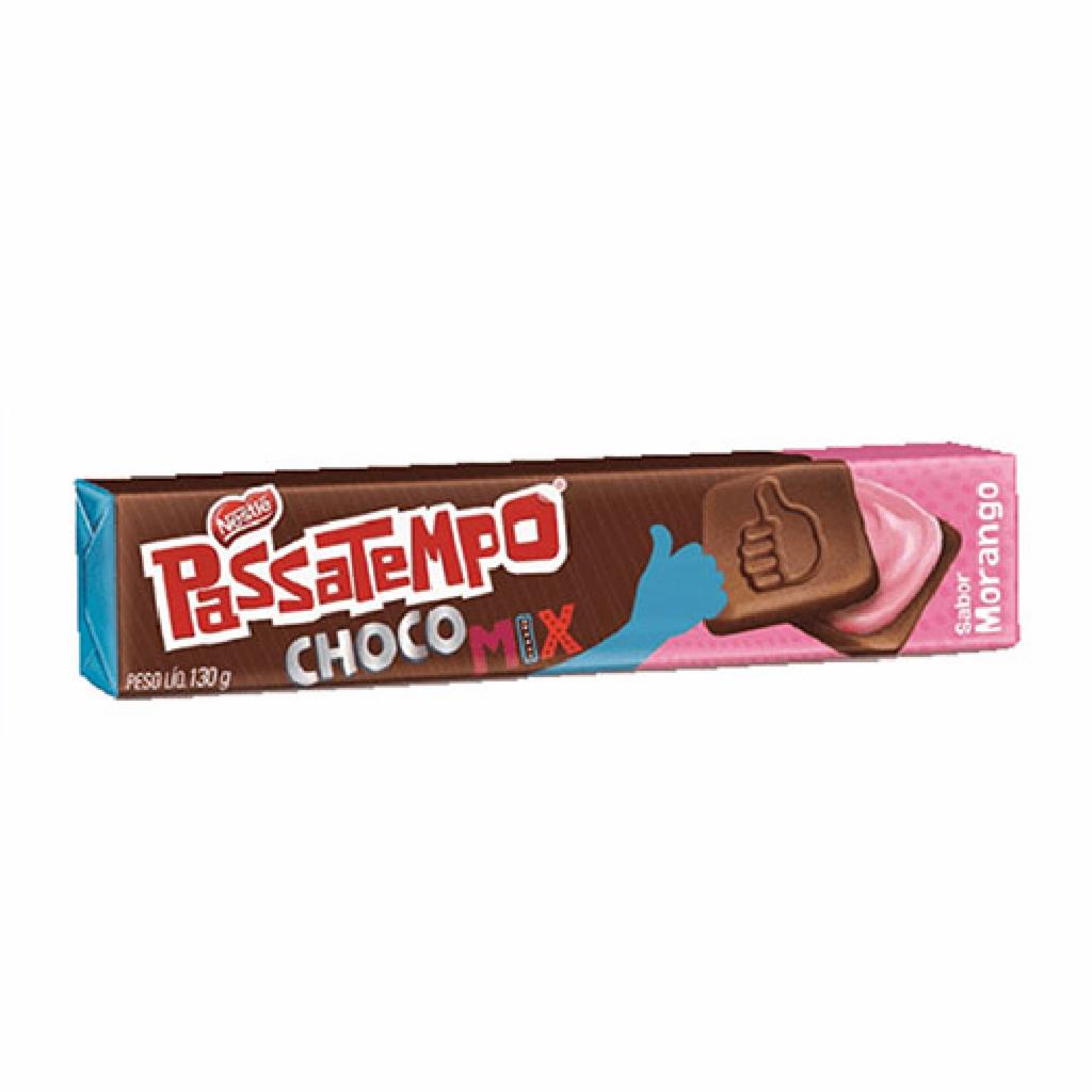 Nestle Bisc. Rech. Passatempo Chocolate/morango 70x130g