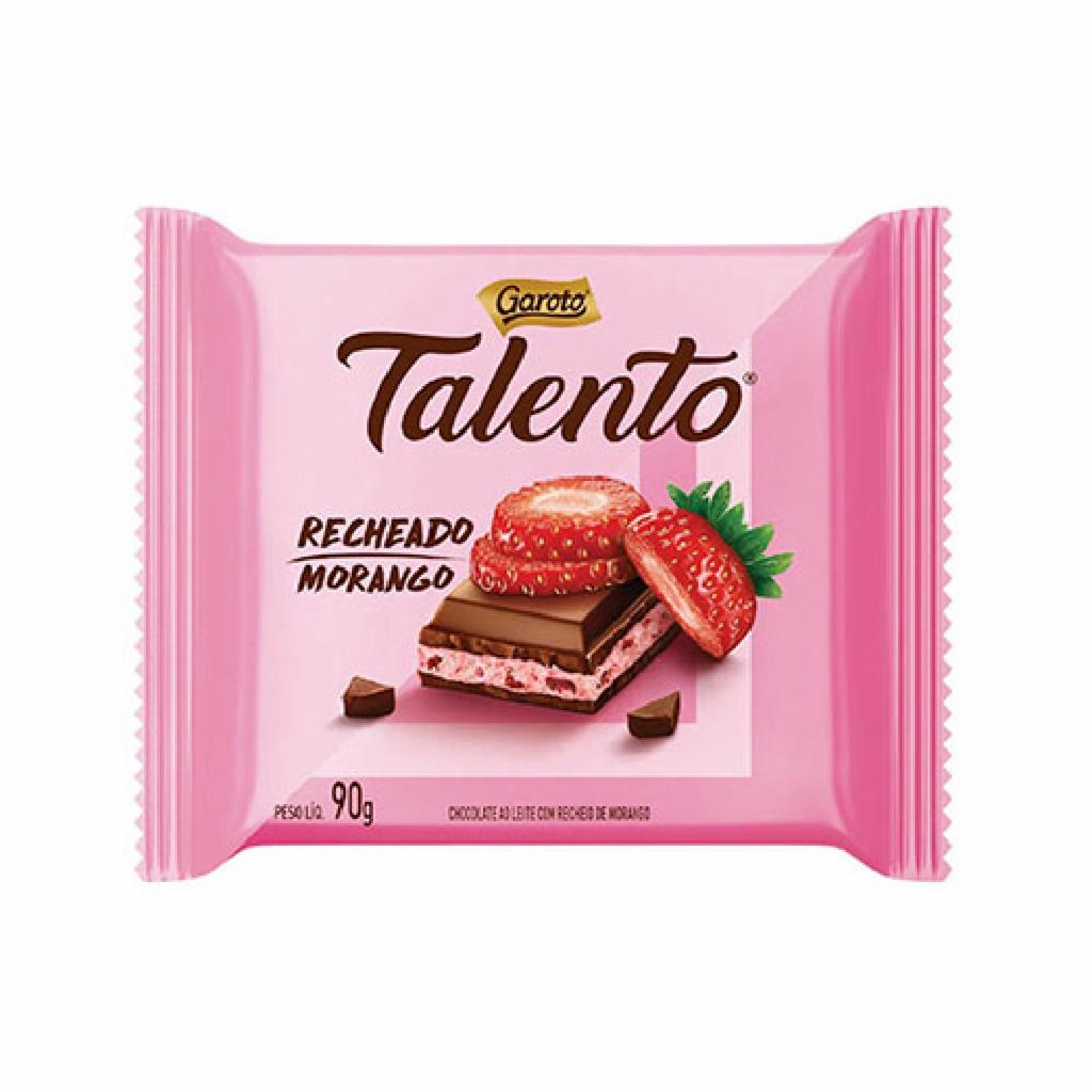 Garoto Choc. Talento Rech. Morango 8x12x90g