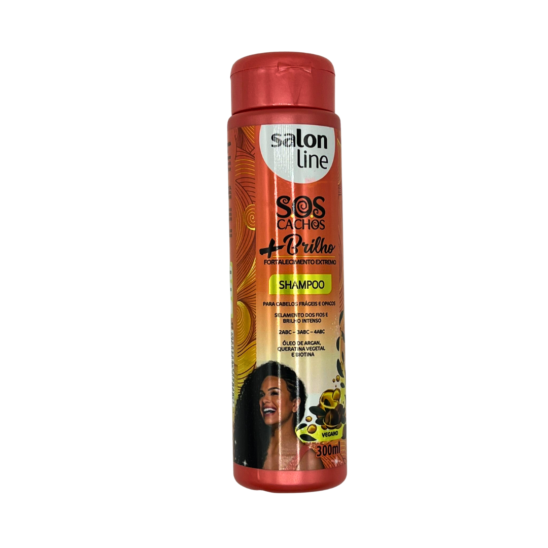 Salon Line Shampoo Sos Cachos + Brilho 6x300ml