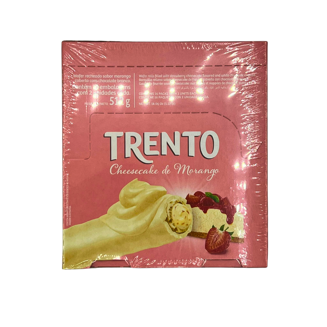 Peccin Wafer Trento Cheesecake Morango 8x12x32g