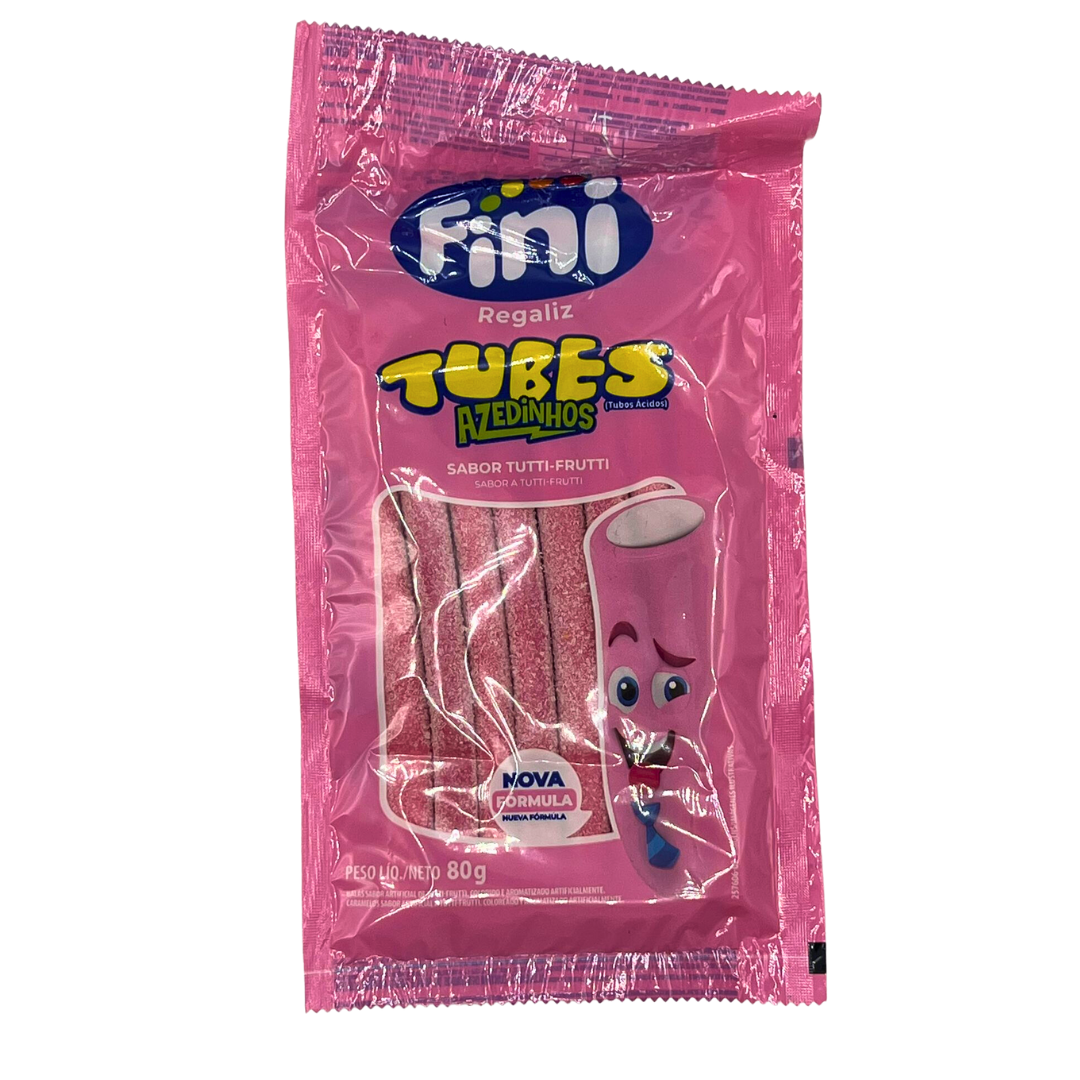 Fini Bala Tubes Acido Tutti Frutti 12x80g