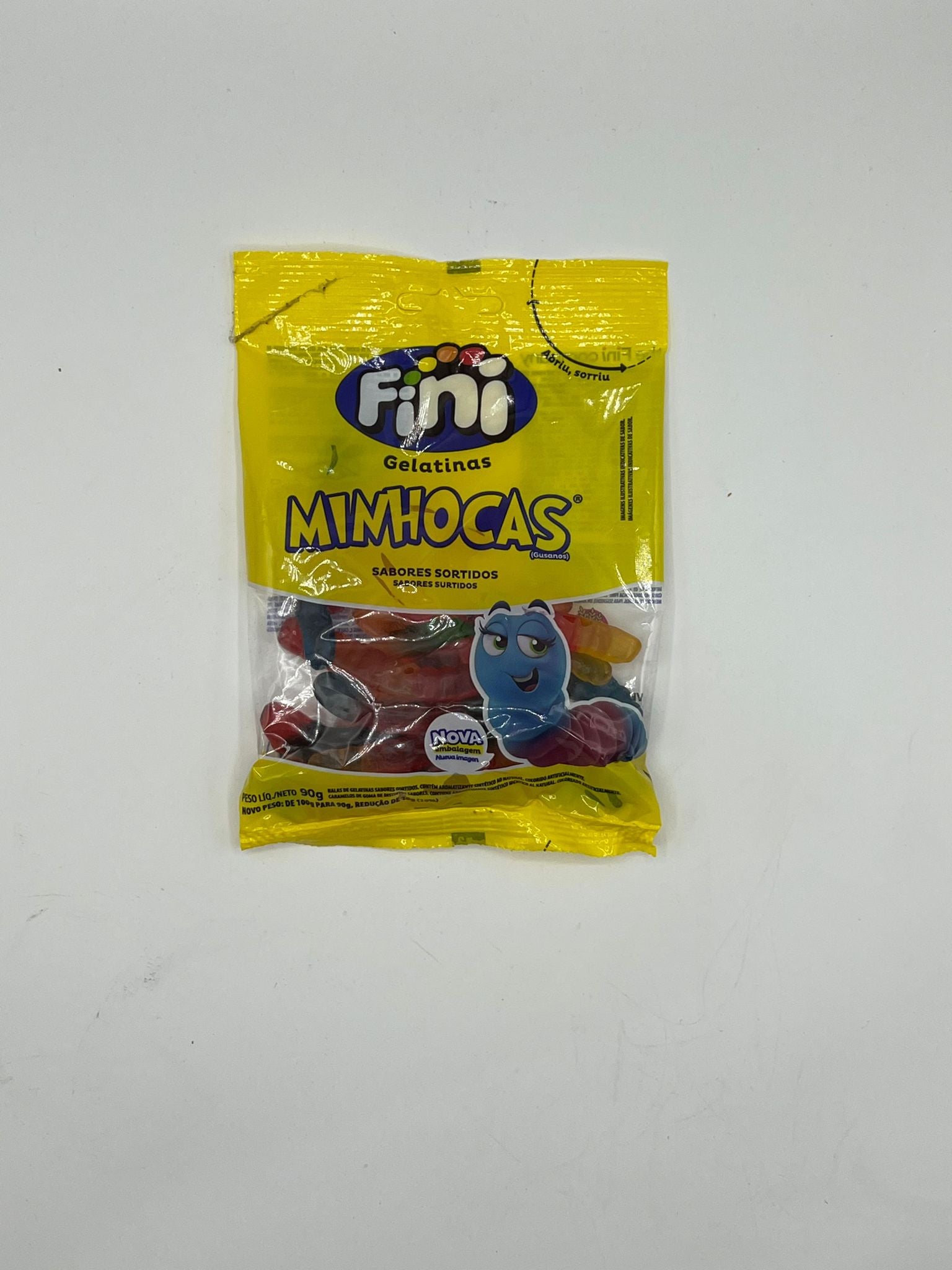 Fini Bala Minhoca Brilho Frutas 12x100g